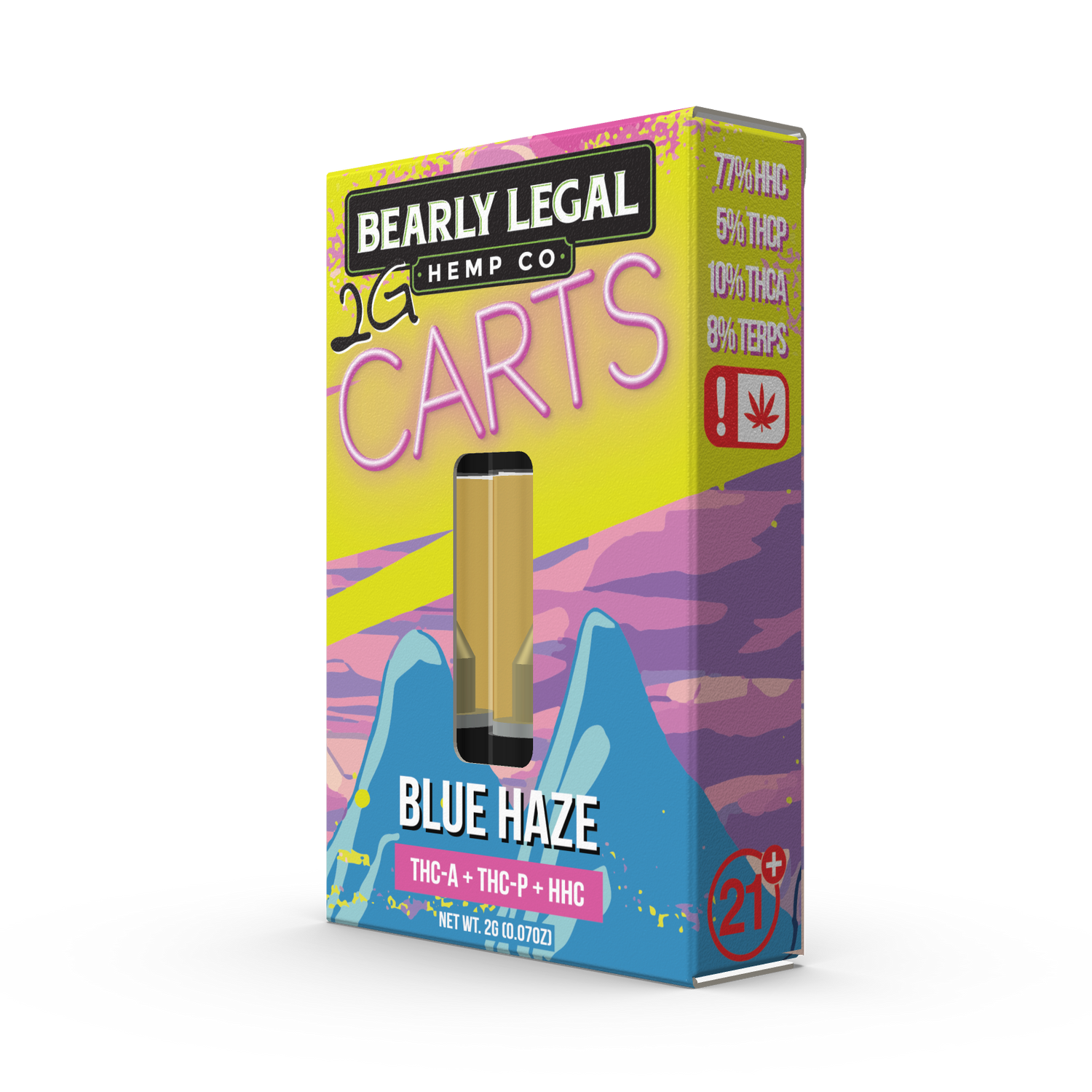Bearly Legal 2g THCa/THCp/HHC Carts - Blue Haze — photo 4