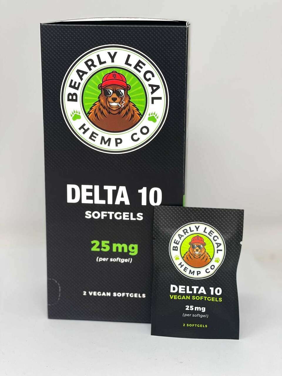 CLEARANCE: Bearly Legal - Delta 10 Softgels Daily Sachet Tower (30)