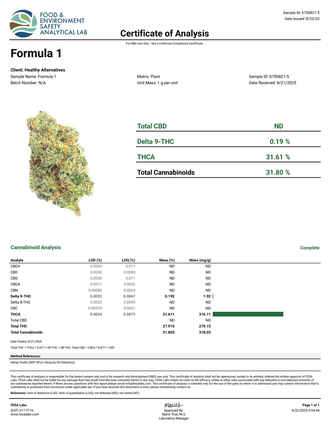 THCa Buds & Flower -Light Dep - Formula 1 7G — photo 3