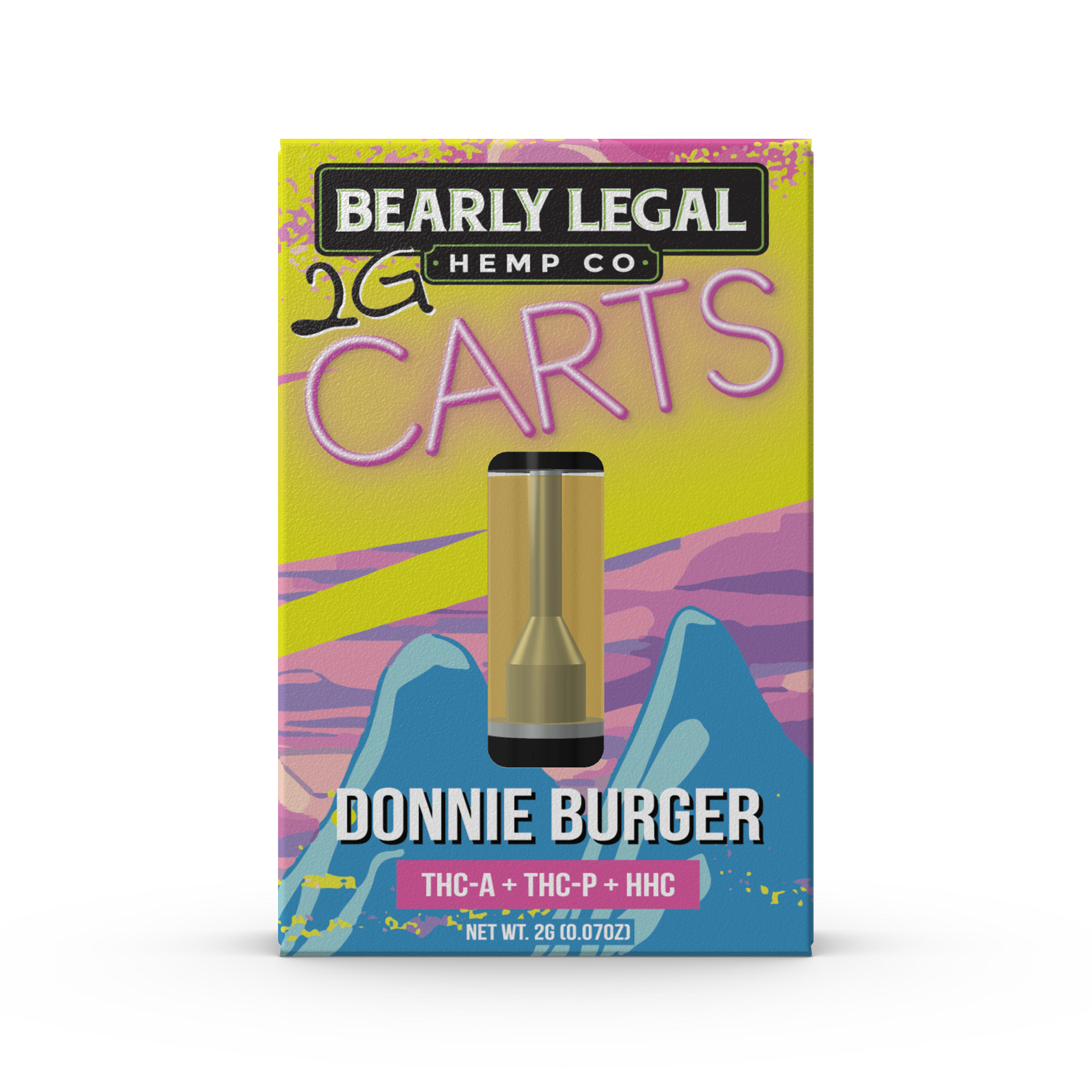 Bearly Legal 2g THCa/THCp/HHC Carts - Donnie Burger