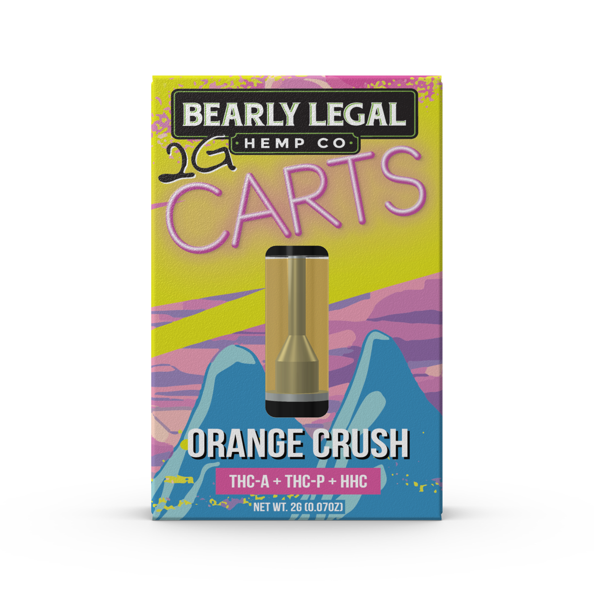 Bearly Legal 2g THCa/THCp/HHC Carts - Orange Crush