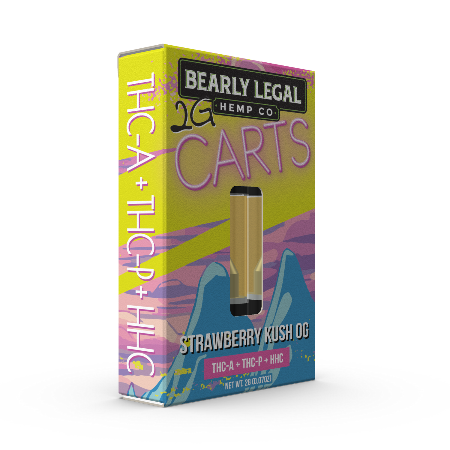 Bearly Legal 2g THCa/THCp/HHC Carts - Strawberry Kush OG — photo 3