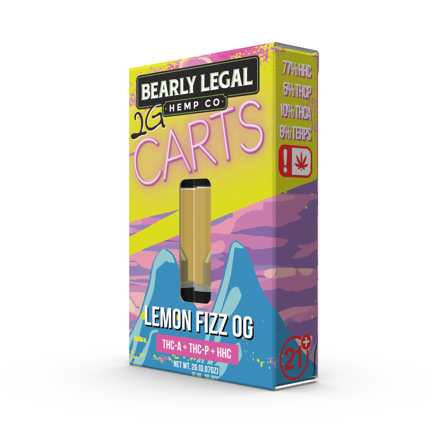Bearly Legal 2g THCa/THCp/HHC Carts - Lemon Fizz OG — photo 4