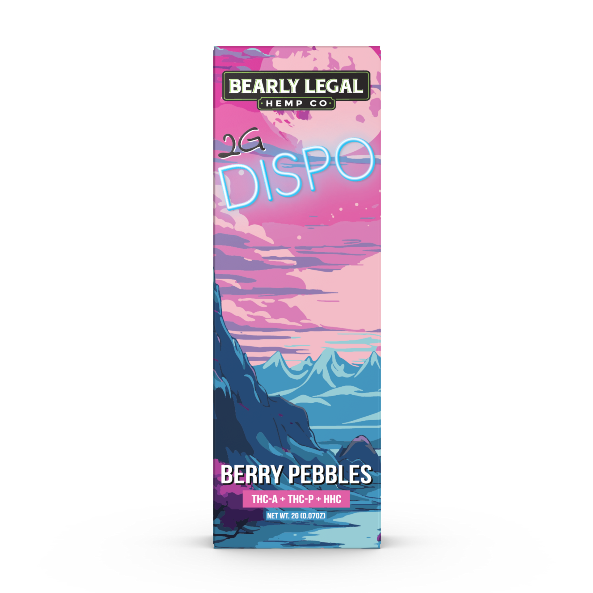 Bearly Legal 2g THCa/THCp/HHC Disposables - Berry Pebbles