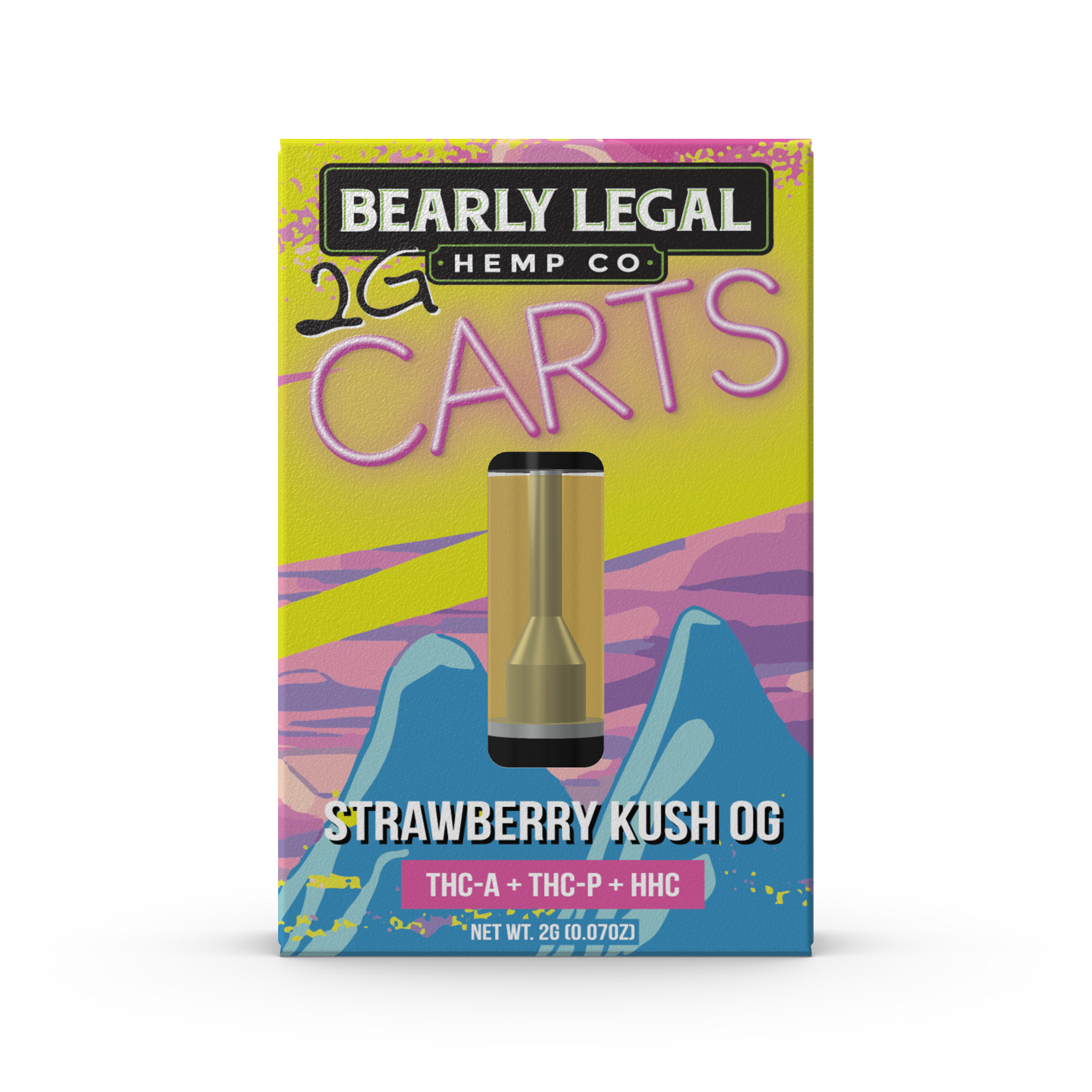 Bearly Legal 2g THCa/THCp/HHC Carts - Strawberry Kush OG