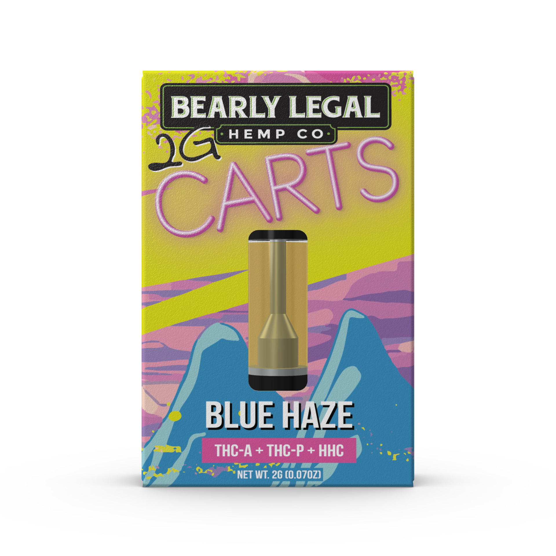 Bearly Legal 2g THCa/THCp/HHC Carts - Blue Haze